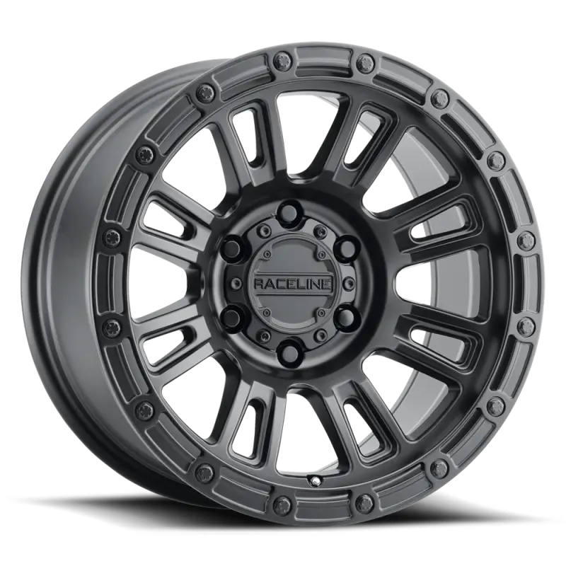 Raceline Compass Satin Black Alloy Wheel – 17X9 Inches, 5X127 Bolt Pattern, -12Mm Offset, 78.1Mm Center Bore 1