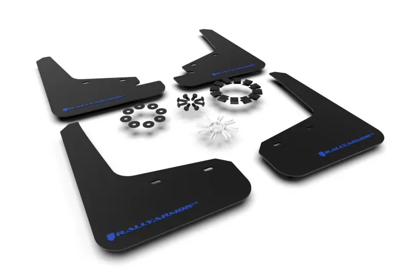 Rally Armor Black Ur Mud Flaps With Blue Logo – 2020–2022 Tesla Model Y 1