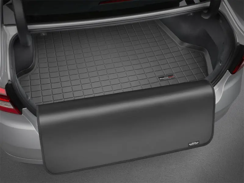 Weathertech Custom Cargo Liner For 2015+ Vw Golf Hatchback (3-Door & 5-Door) – Tan With Rear Bumper Protector 2