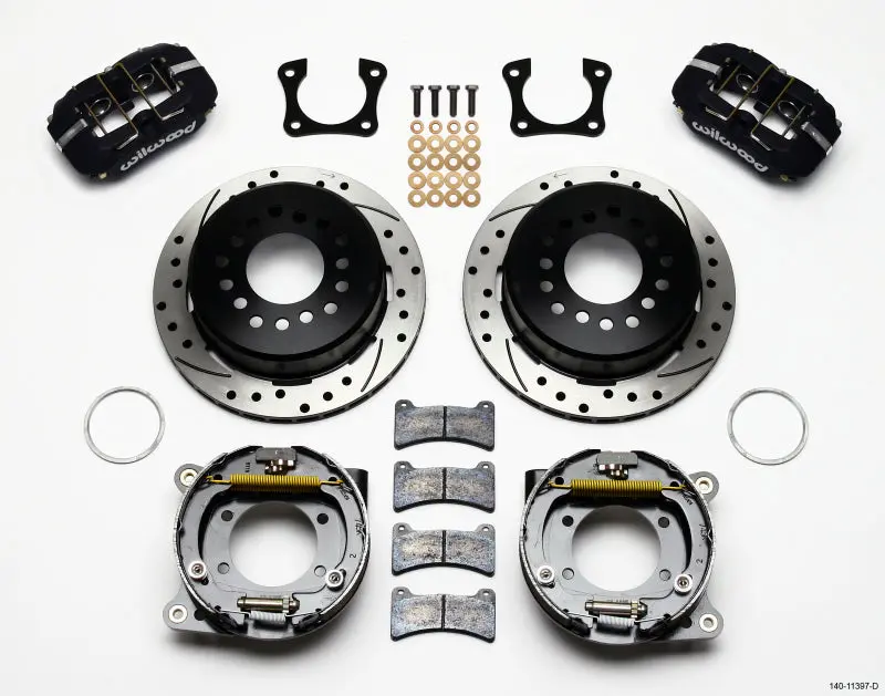 Wilwood Dynapro Low-Profile 11.00In P-Brake Kit Drilled 58-64 Olds/Pontiac Ends 2.81In Offset 1