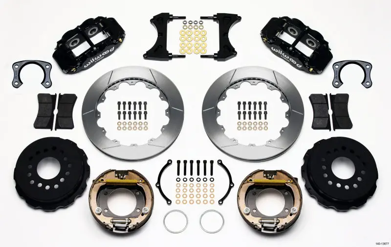 Wilwood Narrow Superlite 4R Rear Parking Brake Kit – 12.88" Big Ford New-Style Caliper With 2.5" Offset Stagger Mount 1