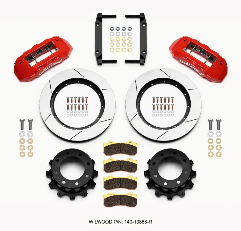 Wilwood Tx6R Rear Big Brake Kit – 15.5-Inch Rotors, Red Calipers For 2005–2012 Ford F-250/F-350 4Wd 1