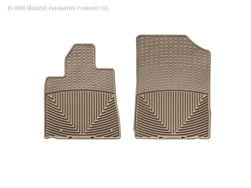 Weathertech Front Floor Mats — Tan Rubber Liners For 2008–2011 Toyota Sequoia 1